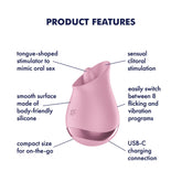 Satisfyer Tongue Player Rechargeable Clitoral Stimulator Clit Ticklers and Pulsators